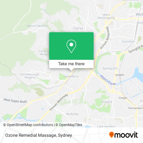 Ozone Remedial Massage map