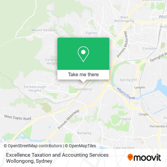 Excellence Taxation and Accounting Services Wollongong map