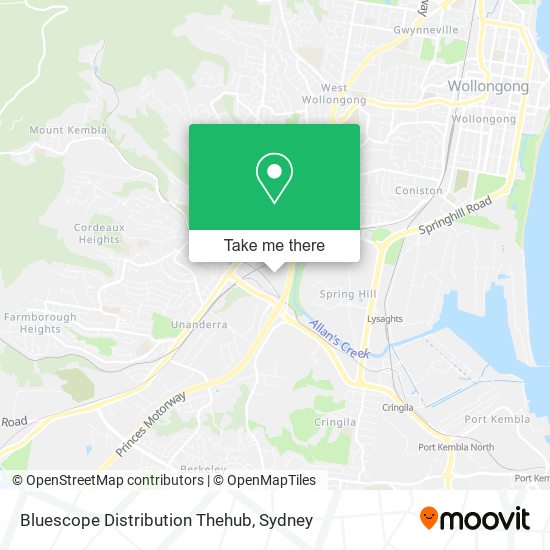 Bluescope Distribution Thehub map