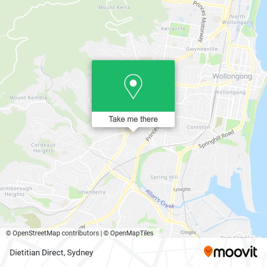 Dietitian Direct map