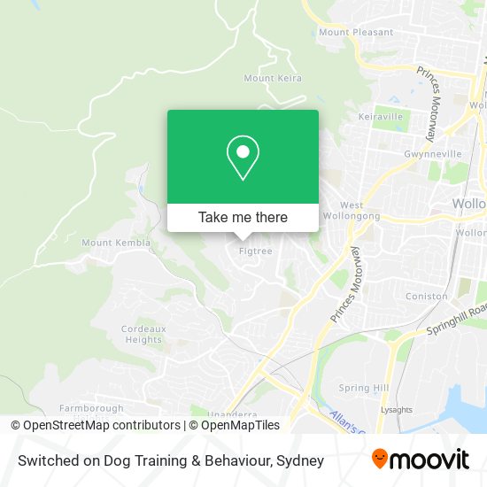 Mapa Switched on Dog Training & Behaviour