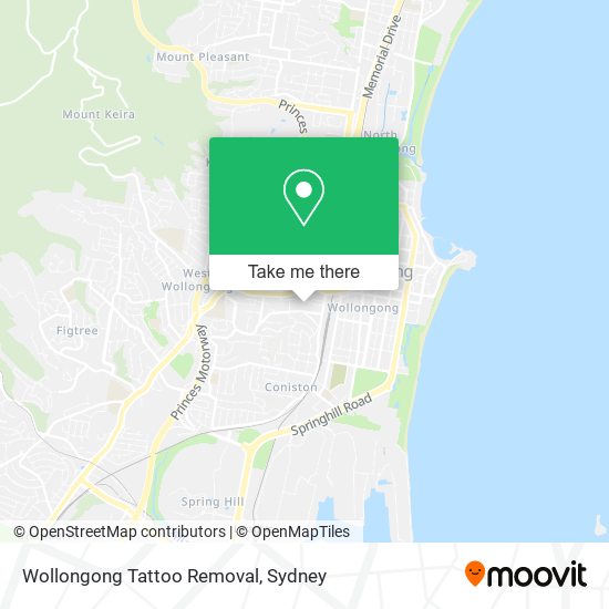 Wollongong Tattoo Removal map