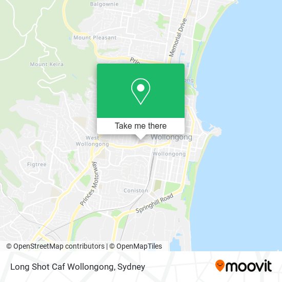 Long Shot Caf Wollongong map