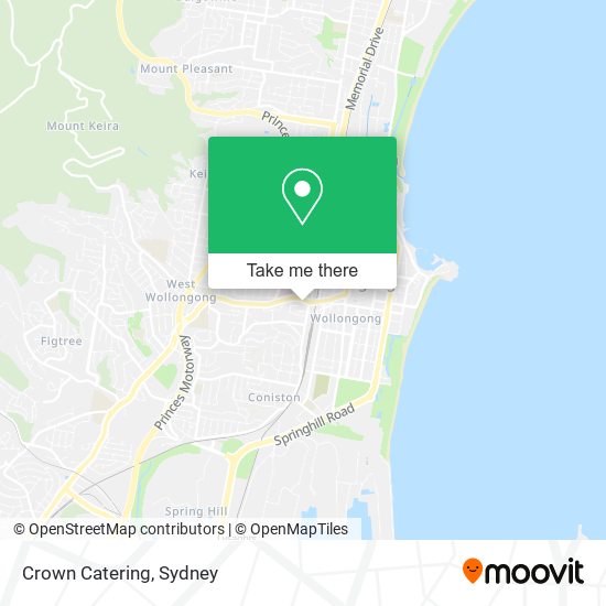 Crown Catering map