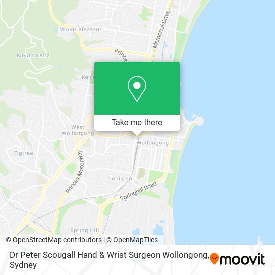 Dr Peter Scougall Hand & Wrist Surgeon Wollongong map