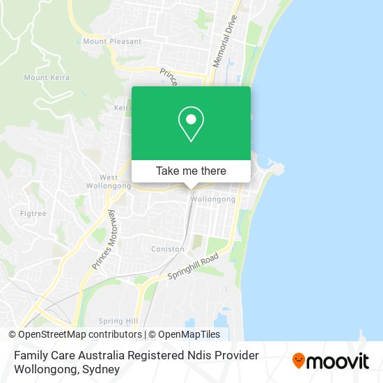 Family Care Australia Registered Ndis Provider Wollongong map