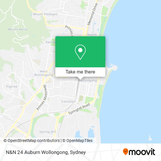 N&N 24 Auburn Wollongong map