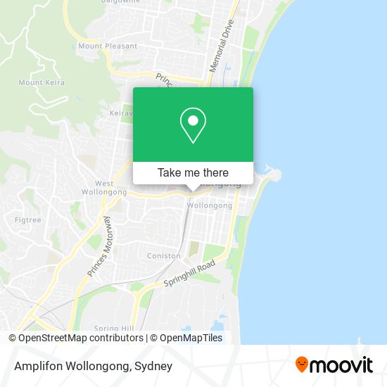Amplifon Wollongong map