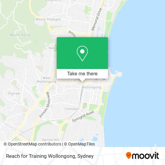 Reach for Training Wollongong map