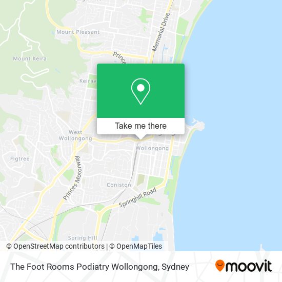 The Foot Rooms Podiatry Wollongong map