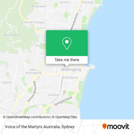 Voice of the Martyrs Australia map