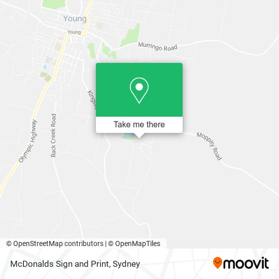 McDonalds Sign and Print map