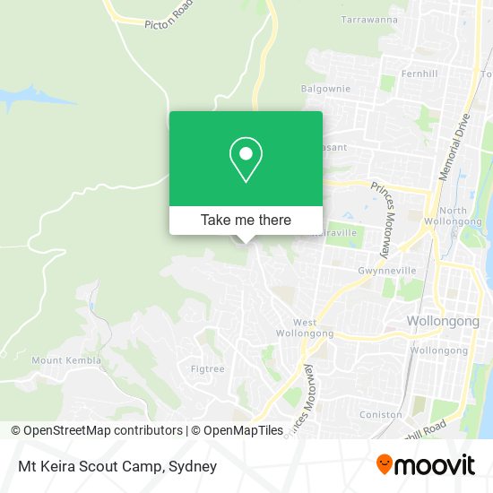 Mt Keira Scout Camp map