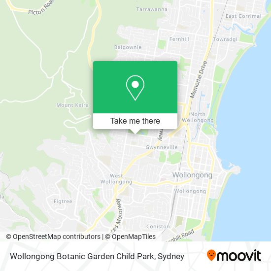 Wollongong Botanic Garden Child Park map