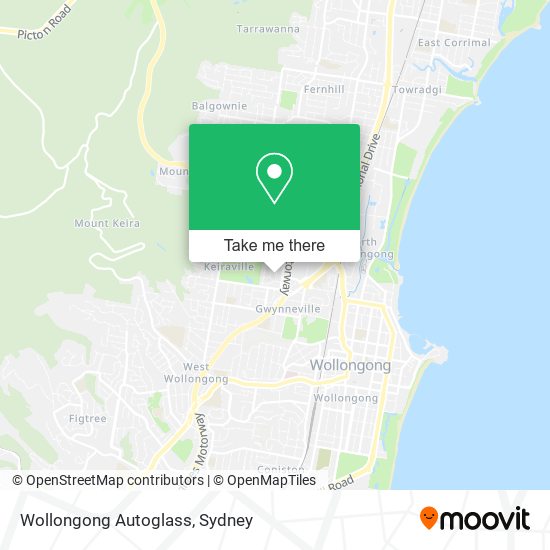 Mapa Wollongong Autoglass