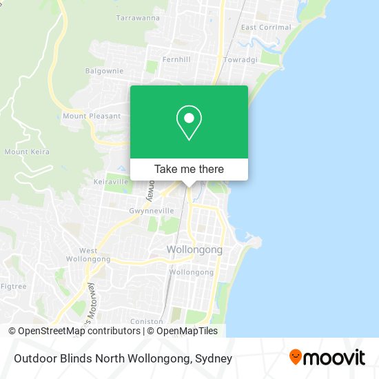 Outdoor Blinds North Wollongong map