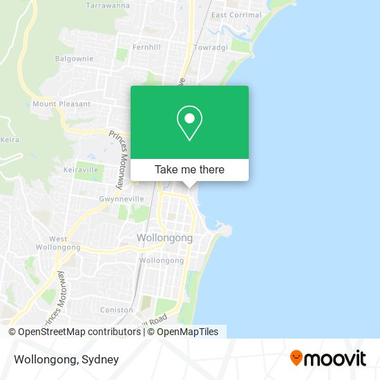 Mapa Wollongong