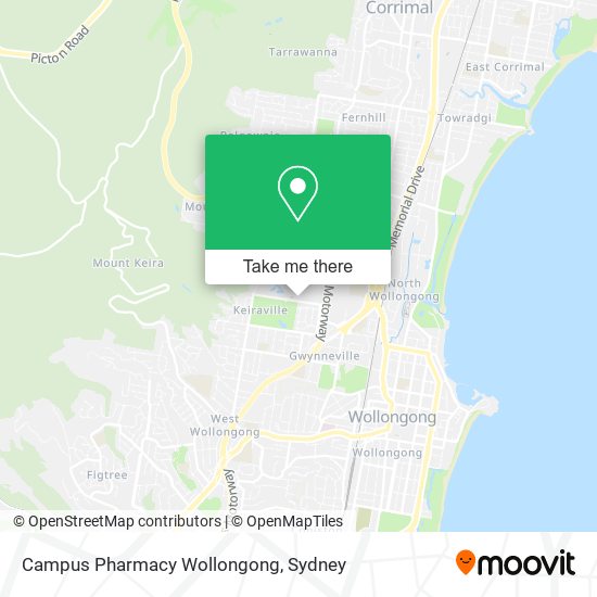 Campus Pharmacy Wollongong map
