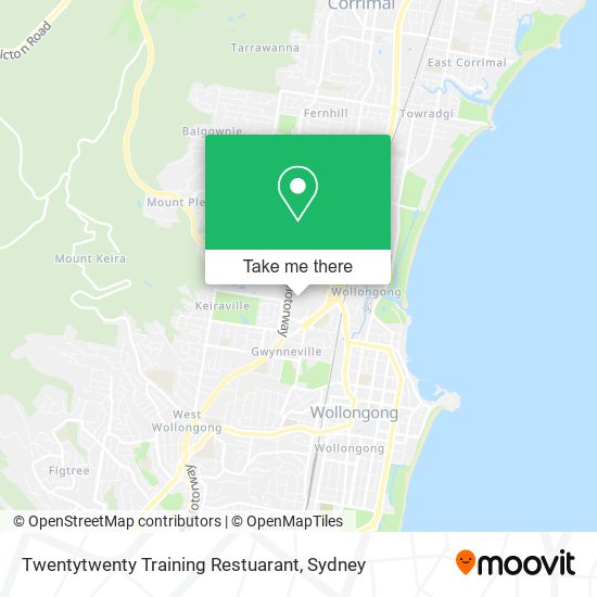 Twentytwenty Training Restuarant map