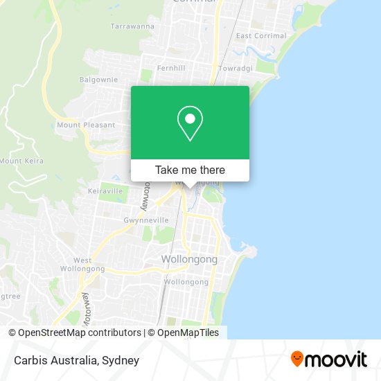Carbis Australia map