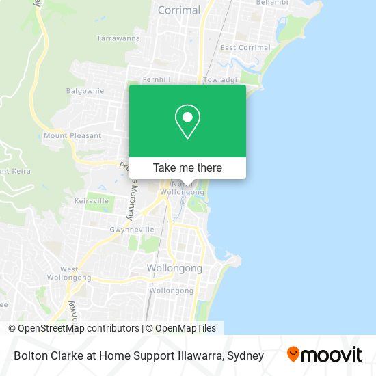 Bolton Clarke at Home Support Illawarra map