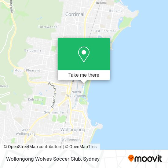 Wollongong Wolves Soccer Club map