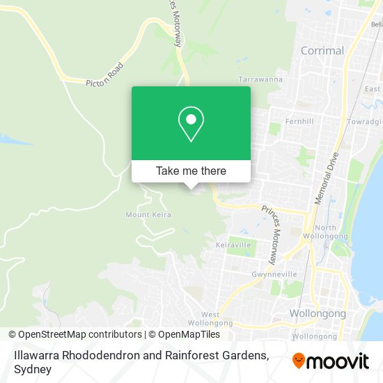 Illawarra Rhododendron and Rainforest Gardens map