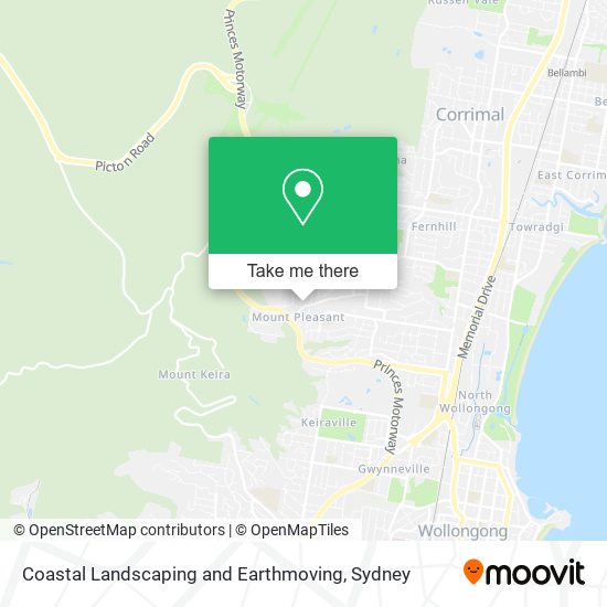 Coastal Landscaping and Earthmoving map