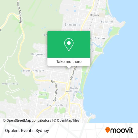 Opulent Events map