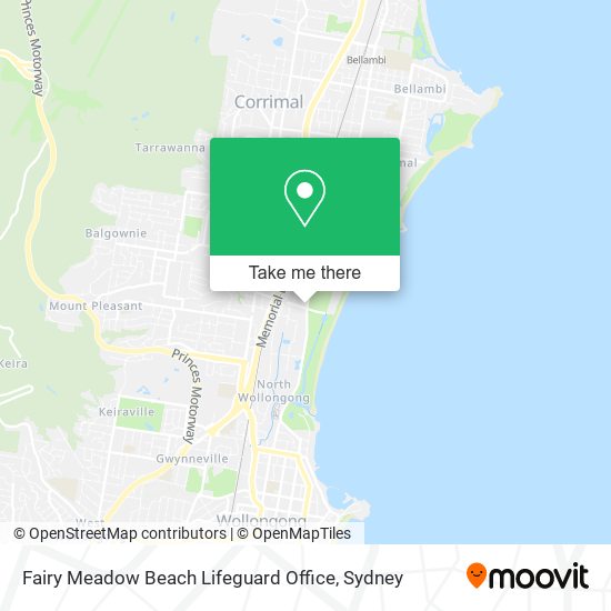 Fairy Meadow Beach Lifeguard Office map