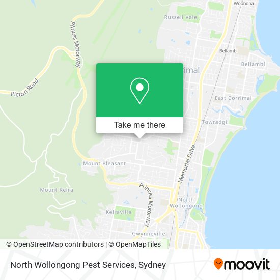 North Wollongong Pest Services map