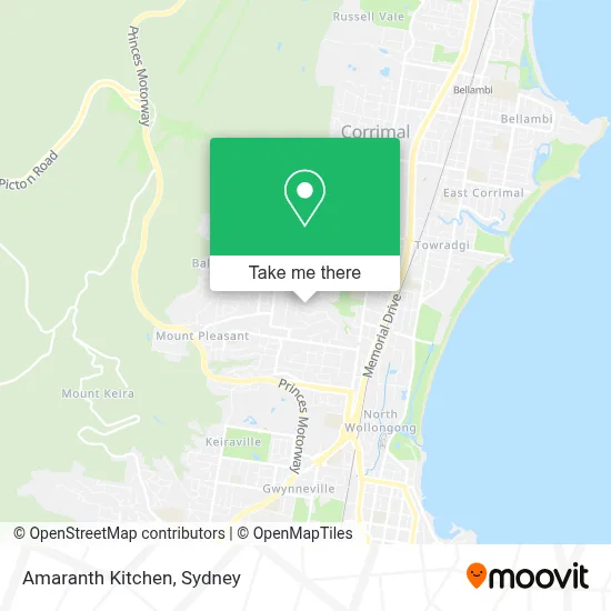 Mapa Amaranth Kitchen