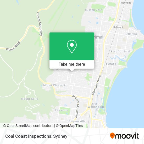 Coal Coast Inspections map