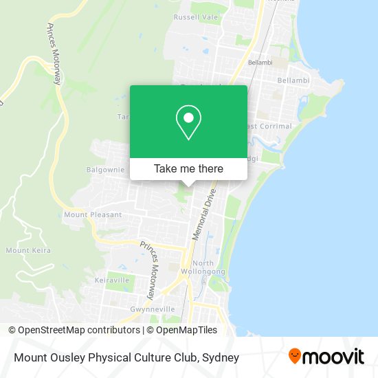 Mount Ousley Physical Culture Club map