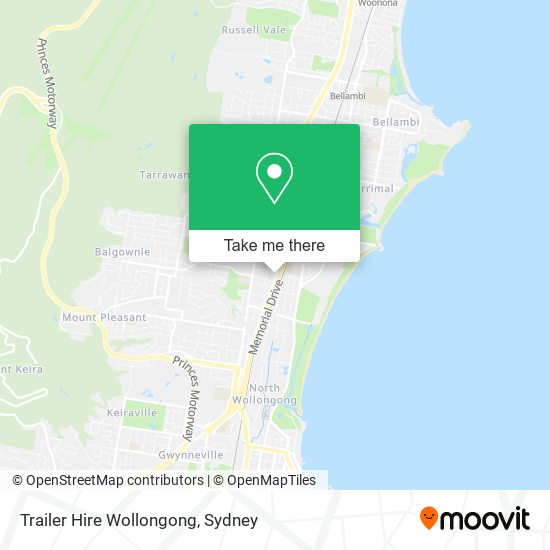 Mapa Trailer Hire Wollongong