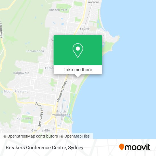 Breakers Conference Centre map