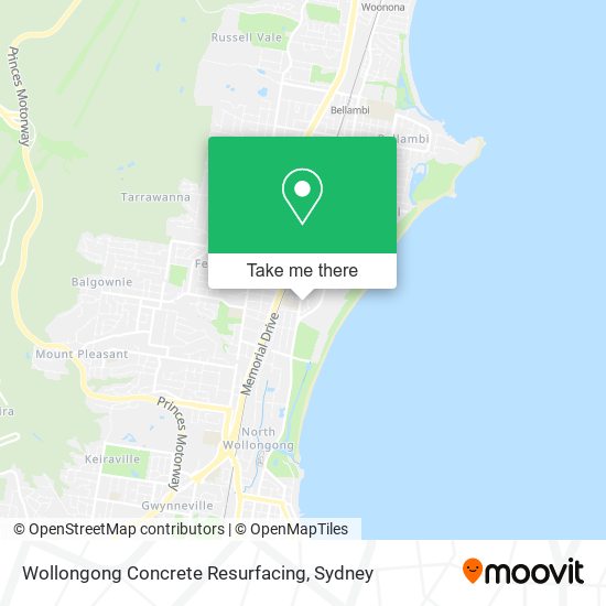 Mapa Wollongong Concrete Resurfacing