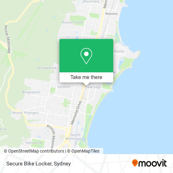 Secure Bike Locker map