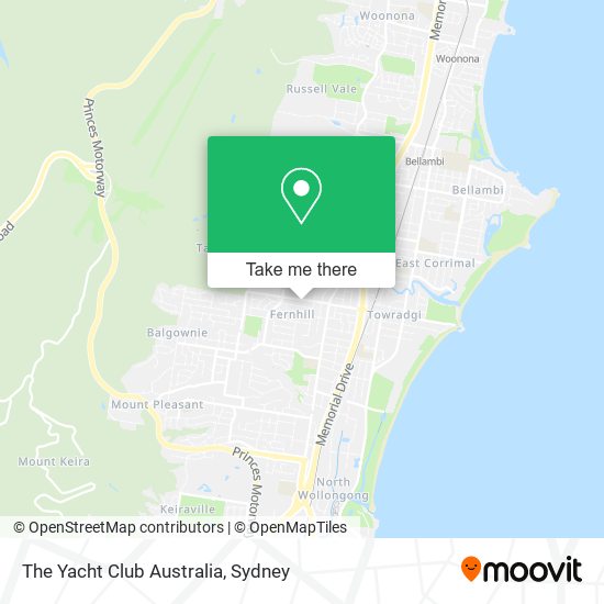 The Yacht Club Australia map