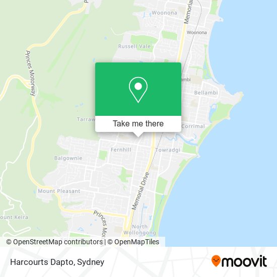 Mapa Harcourts Dapto