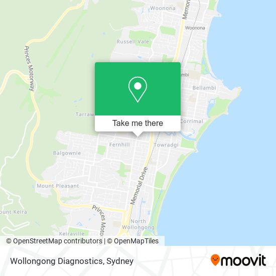 Wollongong Diagnostics map