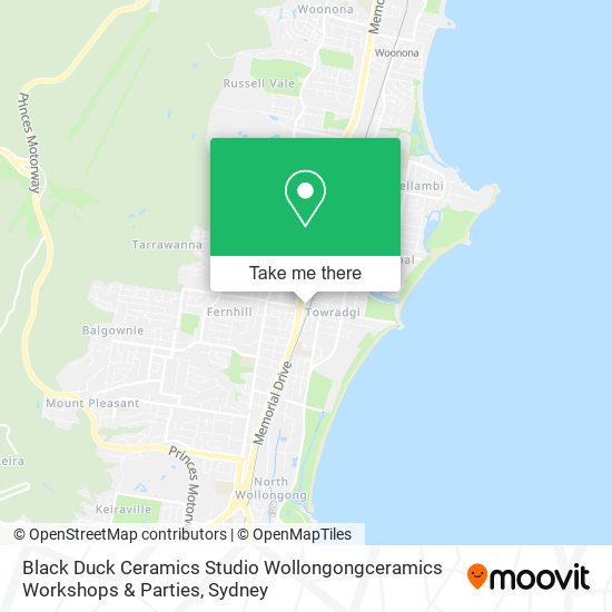 Mapa Black Duck Ceramics Studio Wollongongceramics Workshops & Parties