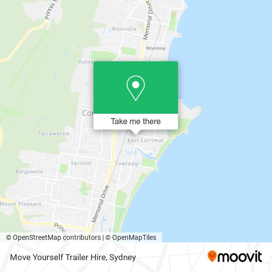 Mapa Move Yourself Trailer Hire