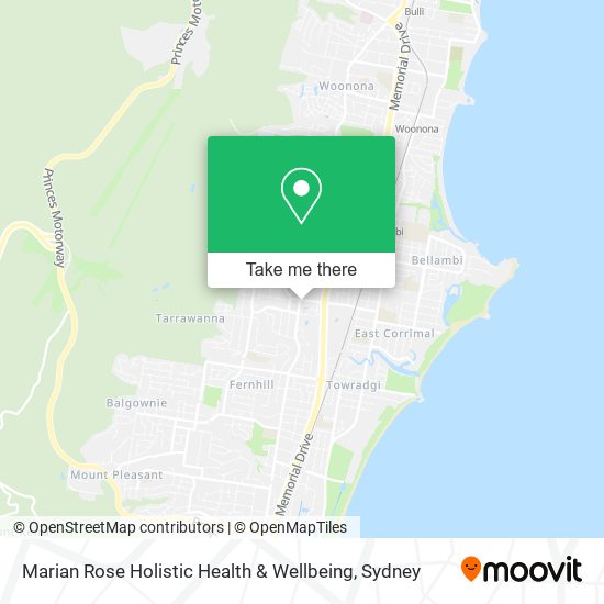 Marian Rose Holistic Health & Wellbeing map