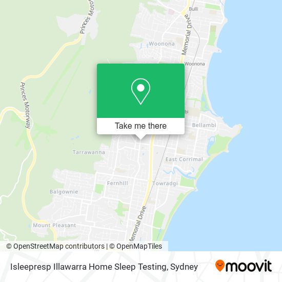 Isleepresp Illawarra Home Sleep Testing map