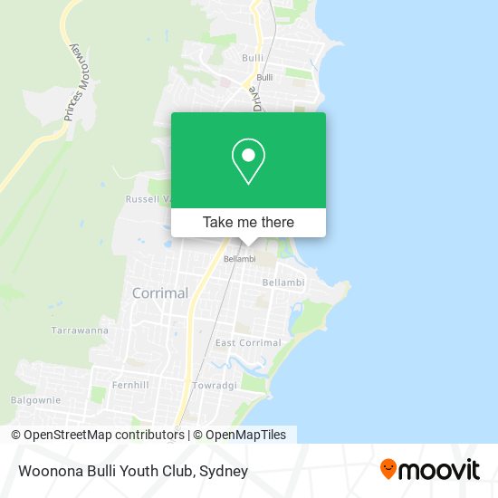 Woonona Bulli Youth Club map