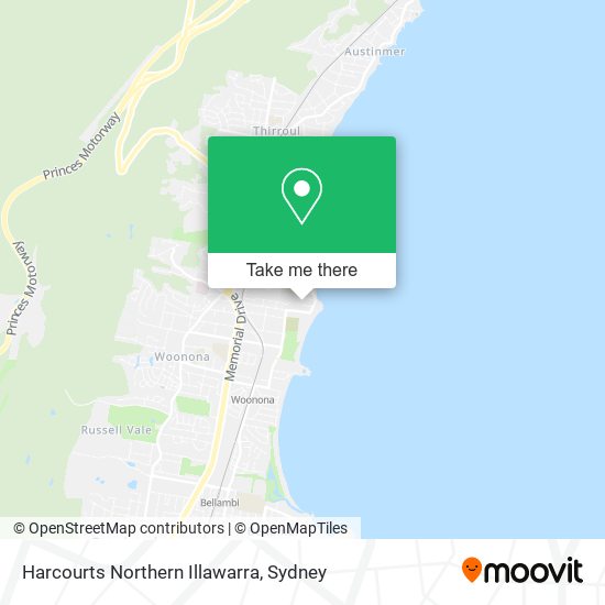 Mapa Harcourts Northern Illawarra