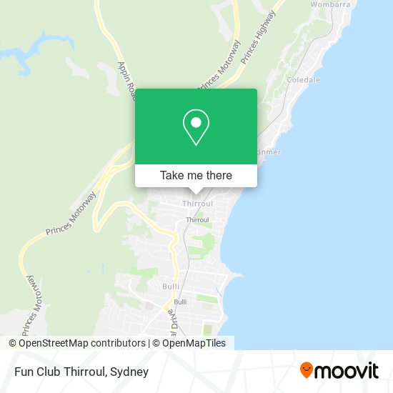 Fun Club Thirroul map