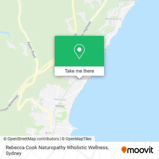 Rebecca Cook Naturopathy Wholistic Wellness map