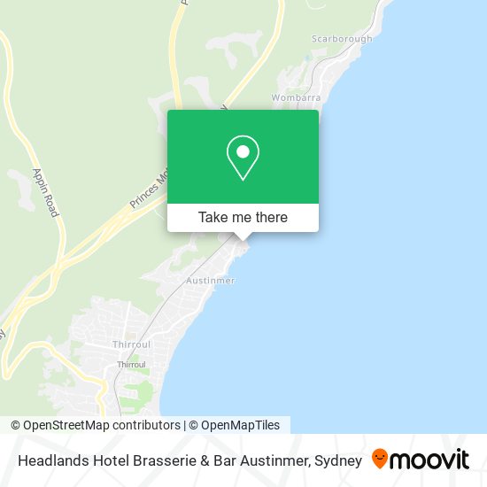 Headlands Hotel Brasserie & Bar Austinmer map